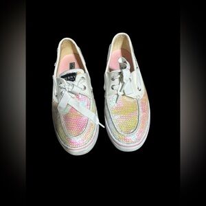 Sperry Top-Sider Sequin Boat Shoes – Pastel Iridescent | Lace-Up